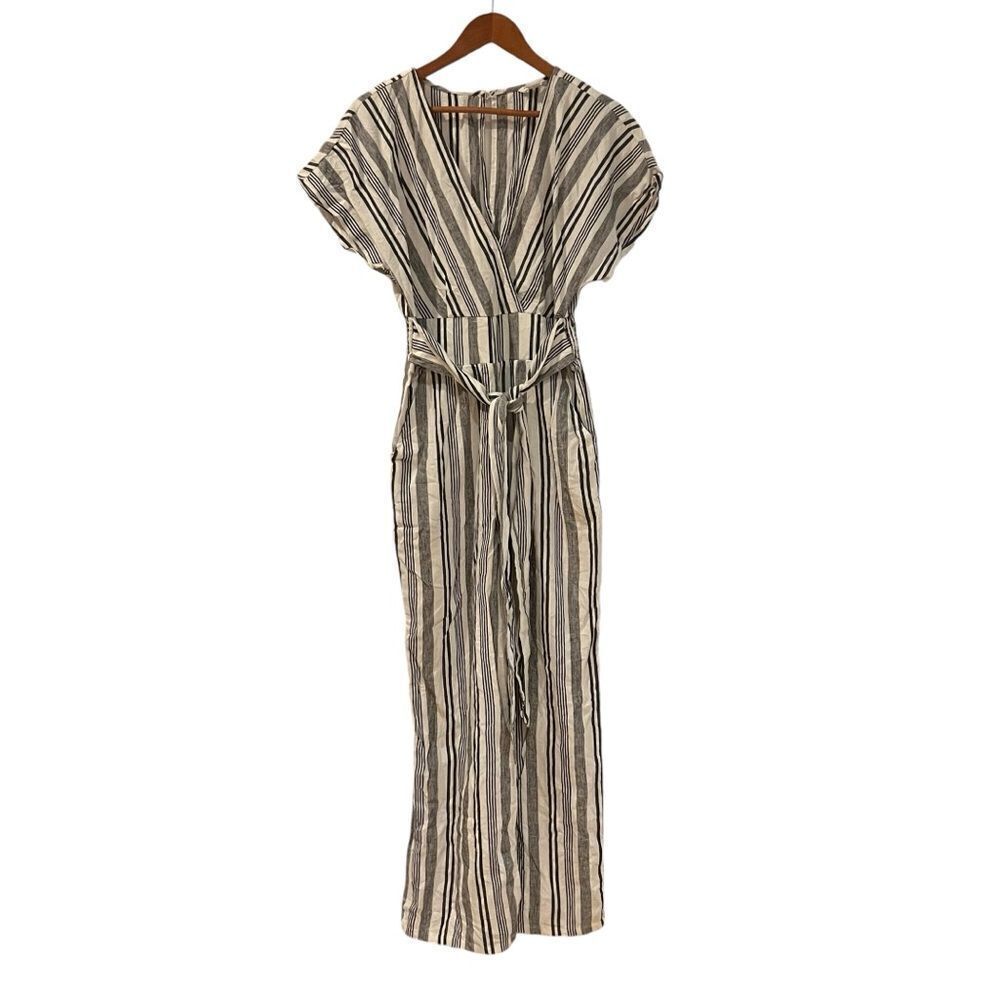 NWT! American eagle linen blend striped romper‎